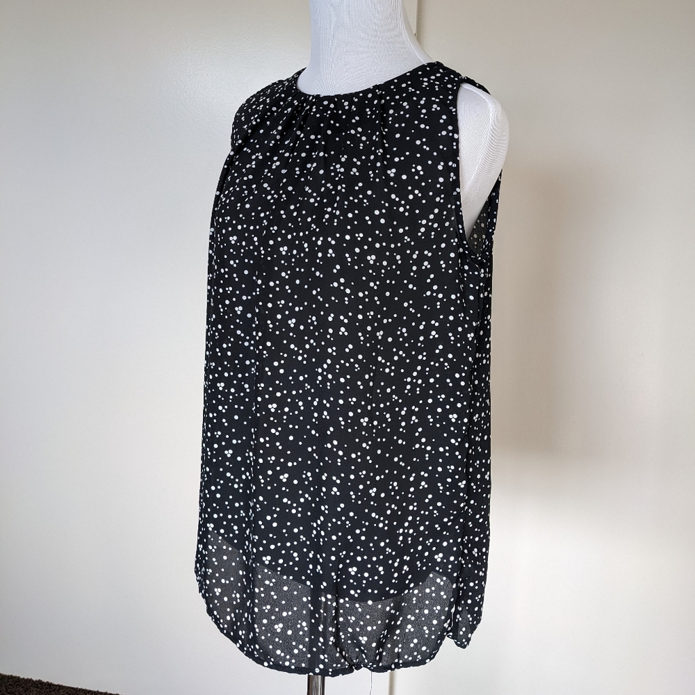 Modcloth Sleeveless Polkadot Blouse Size XS